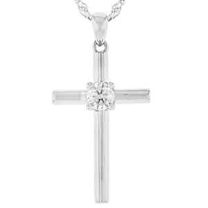 Moissanite Diamond 1.2 Carat Cross Necklace